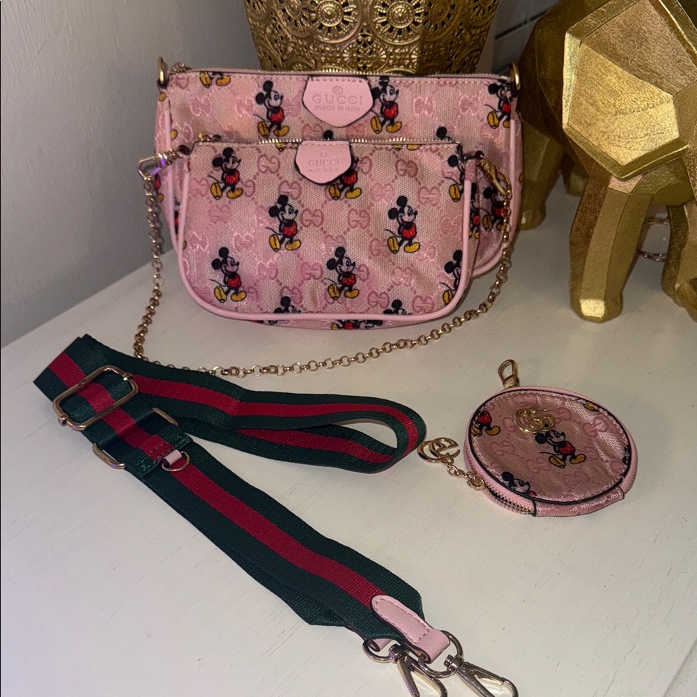 Pink Mickey Mouse Crossbody Bag